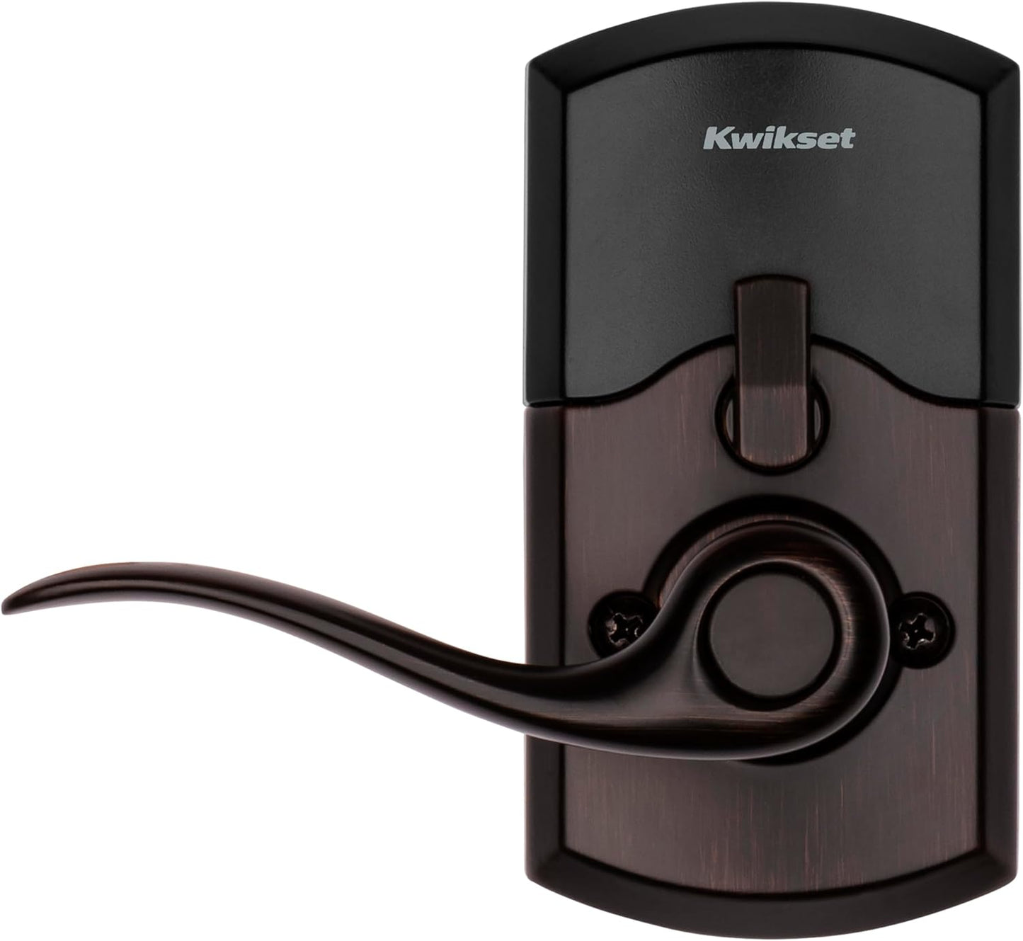 Kwikset 917TNL-11PS SmartCode Keypad Electronic Lock with Tustin Lever, SmartKey Technology, 6AL Latch, and RCS Strike in Venetian Bronze Finish