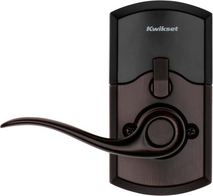 Kwikset 917TNL-11PS SmartCode Keypad Electronic Lock with Tustin Lever, SmartKey Technology, 6AL Latch, and RCS Strike in Venetian Bronze Finish