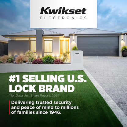Kwikset 917TNL-11PS SmartCode Keypad Electronic Lock with Tustin Lever, SmartKey Technology, 6AL Latch, and RCS Strike in Venetian Bronze Finish