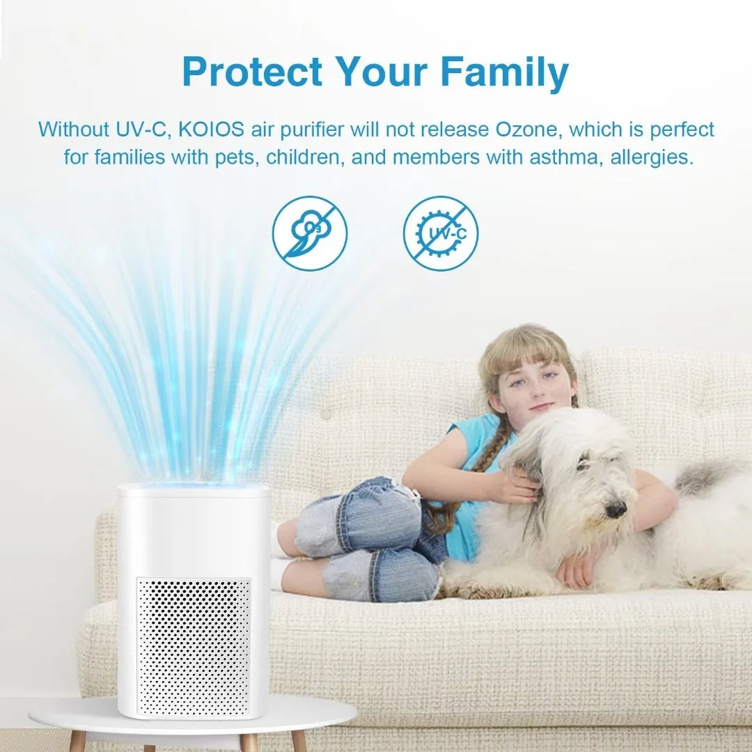 Ailkin Mini Portable Air Purifier for Home and Office - Effective Air Cleaner for Allergies, Asthma, Dust, Pet Odors, and Smoke in Small Rooms and Bedrooms