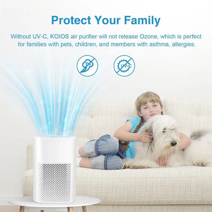 Ailkin Mini Portable Air Purifier for Home and Office - Effective Air Cleaner for Allergies, Asthma, Dust, Pet Odors, and Smoke in Small Rooms and Bedrooms