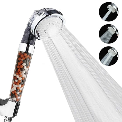 High-Pressure Handheld Rainfall Shower Head with Water-Saving Features and Anion Filter for Spa-Like Experience