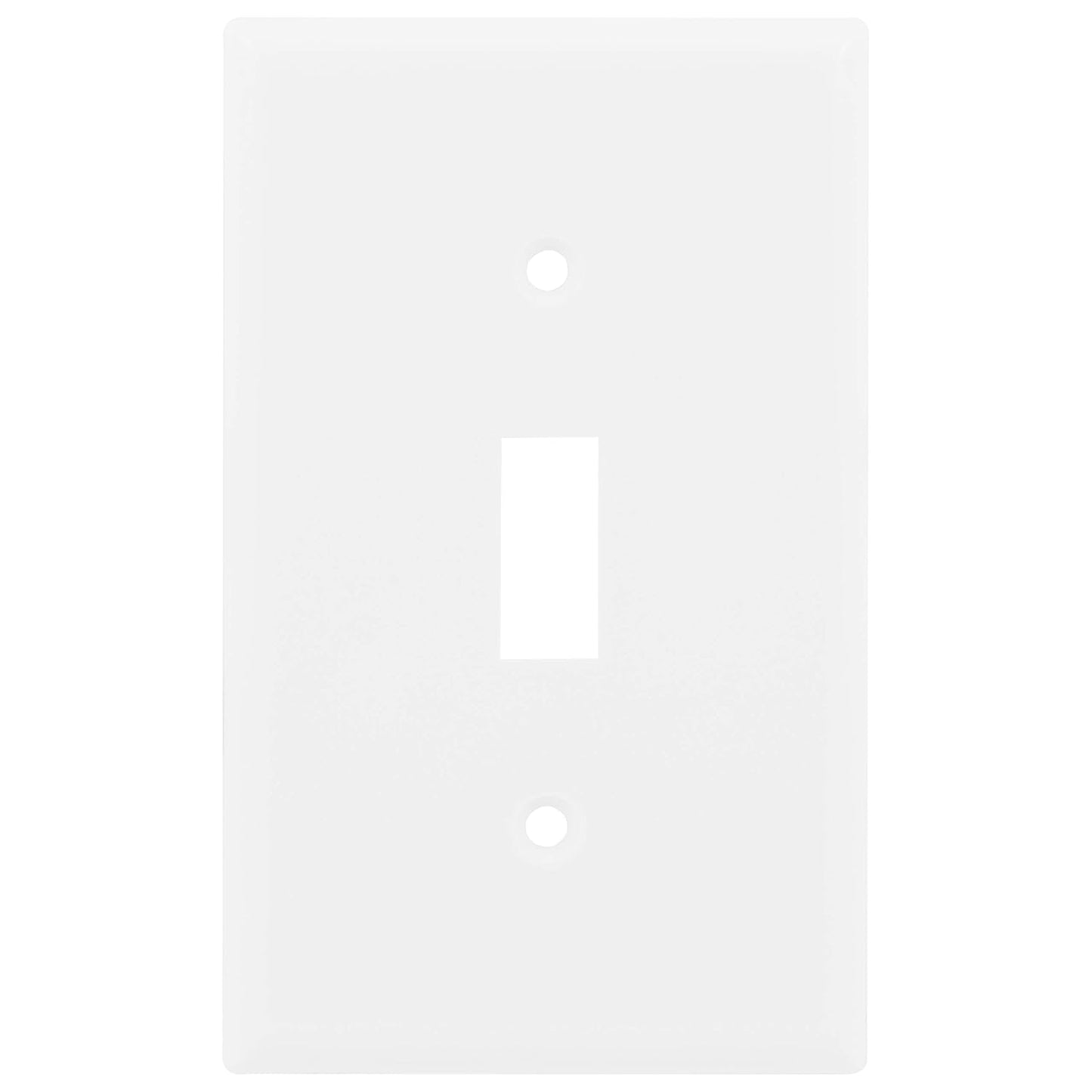 Single Gang Wall Plate Cover for Outlet and Light Switch, 2.75" x 4.5", White, Includes Screws, Model 07174