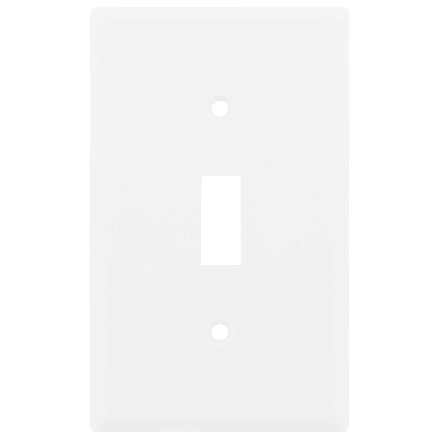 Single Gang Wall Plate Cover for Outlet and Light Switch, 2.75" x 4.5", White, Includes Screws, Model 07174