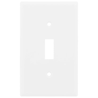 Single Gang Wall Plate Cover for Outlet and Light Switch, 2.75" x 4.5", White, Includes Screws, Model 07174
