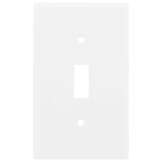 Single Gang Wall Plate Cover for Outlet and Light Switch, 2.75" x 4.5", White, Includes Screws, Model 07174