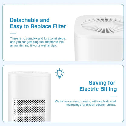 Ailkin Mini Portable Air Purifier for Home and Office - Effective Air Cleaner for Allergies, Asthma, Dust, Pet Odors, and Smoke in Small Rooms and Bedrooms