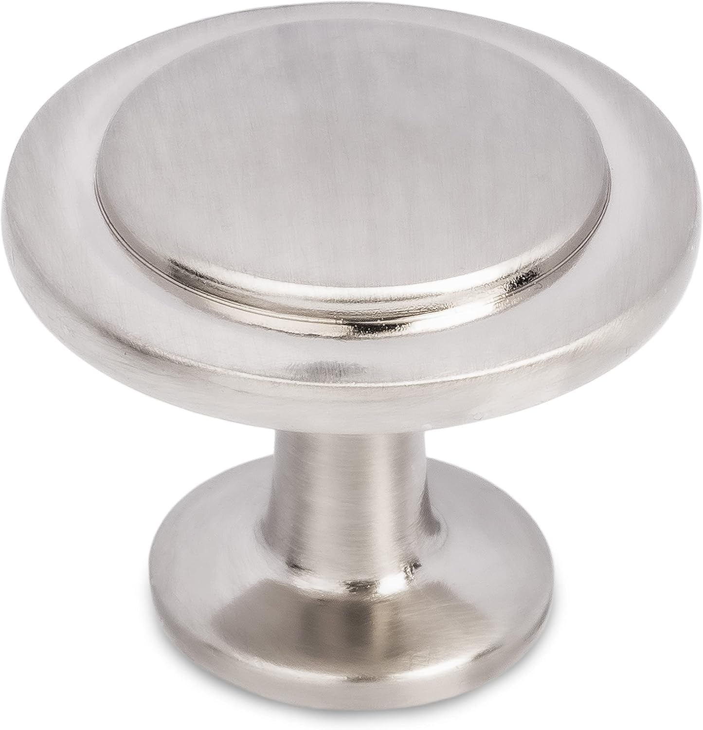 Satin Nickel Round Cabinet Knobs and Drawer Handles, 30-Pack for Kitchen and Furniture Hardware