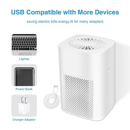 Ailkin Mini Portable Air Purifier for Home and Office - Effective Air Cleaner for Allergies, Asthma, Dust, Pet Odors, and Smoke in Small Rooms and Bedrooms