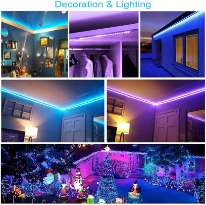 32.8Ft RGB LED Strip Lights for Bedroom Decor with Remote Control