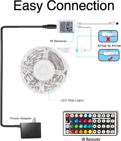 32.8Ft RGB LED Strip Lights for Bedroom Decor with Remote Control