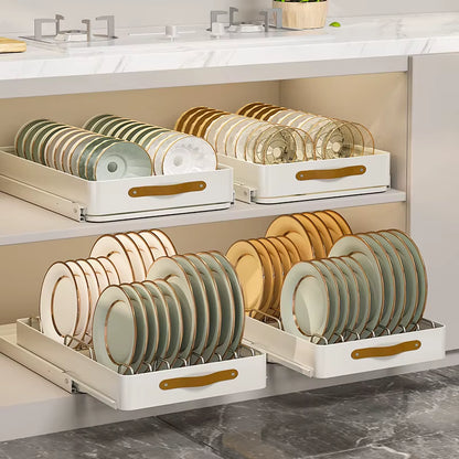 Slide Out under Sink Cabinet Organizer Heavy Duty Slide Out Pantry Shelves Pull Out Cabinet Organizer with Adhesive Nano Film